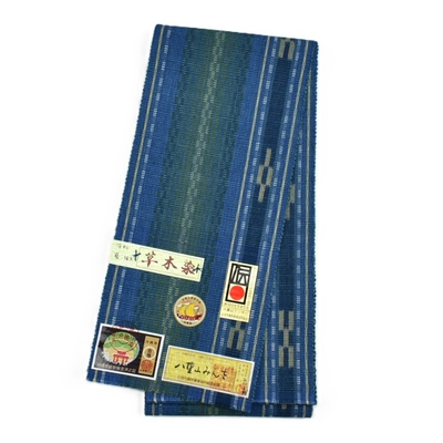 八重山ミンサー 半幅帯 ヤタラ月桃ムリブシ｜みんさー工芸館